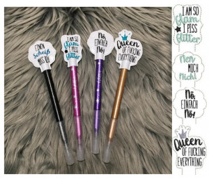 Stickdatei - ITH Stifteaufsatz Sprüche